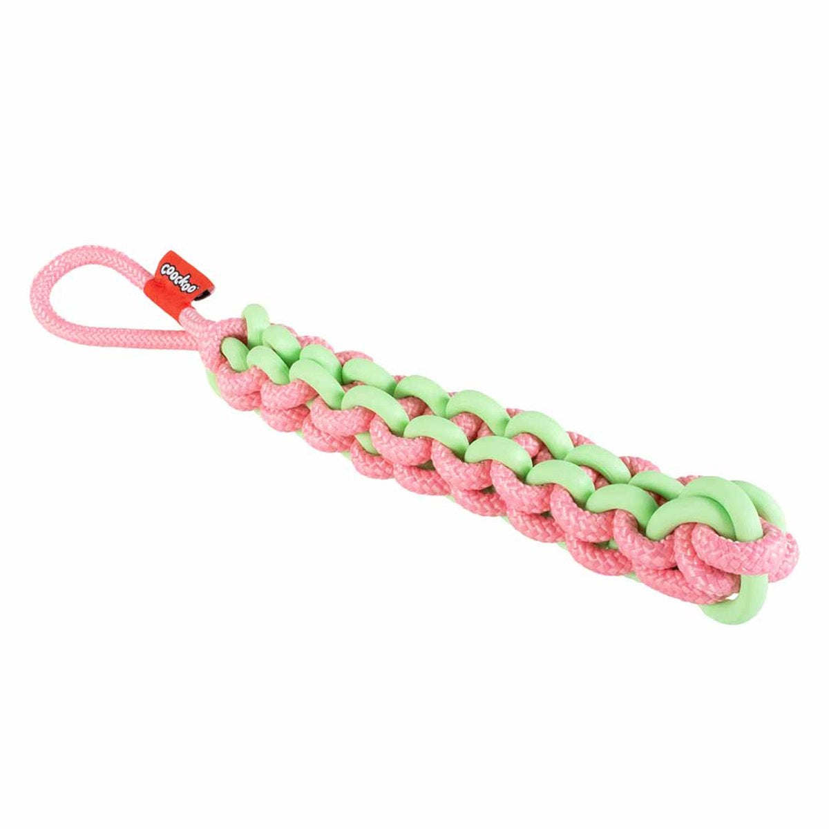Coockoo jouet pour chien twisting tugger vert rose