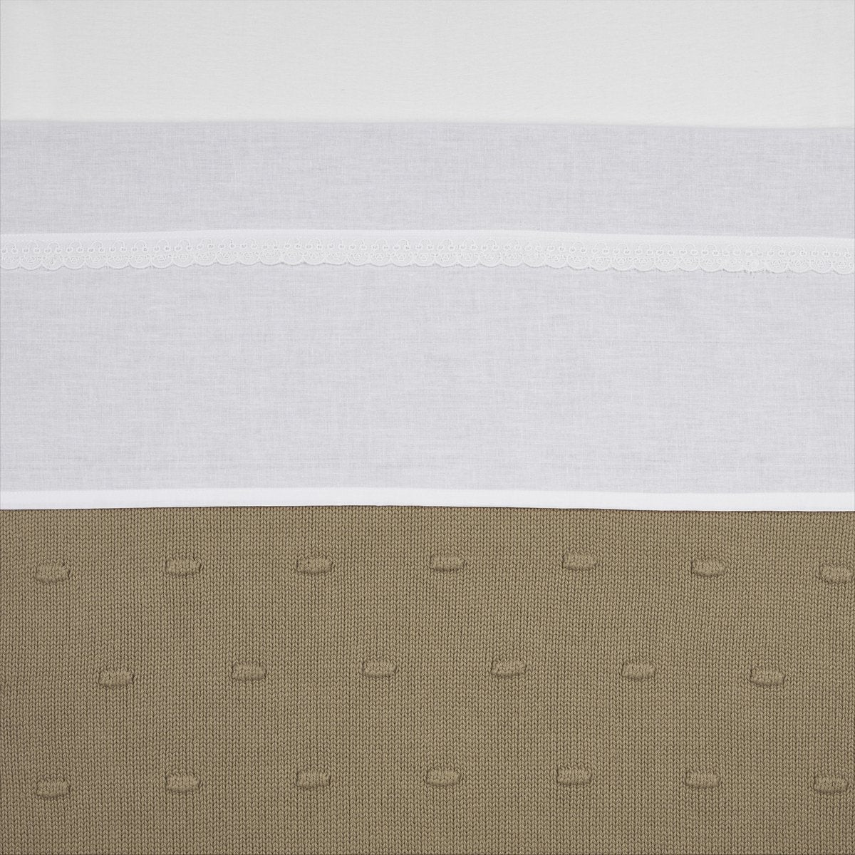 Drap de berceau en dentelle Meyco - blanc - 75x100cm - 0,3 tog