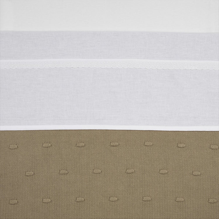 Drap de berceau en dentelle Meyco - blanc - 75x100cm - 0,3 tog