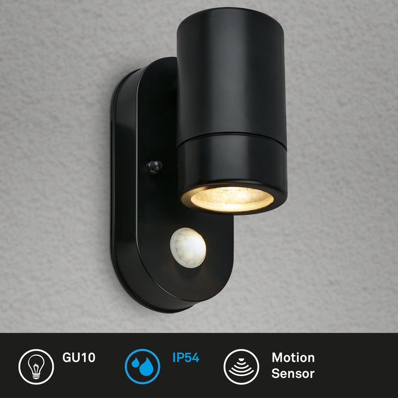 Briloner - Applique LED - 3789015 - détecteur de mouvement - IP54 - lampe remplaçable - durée d'éclairage 30 secondes - 15 x 7 x 9,5 cm - noir