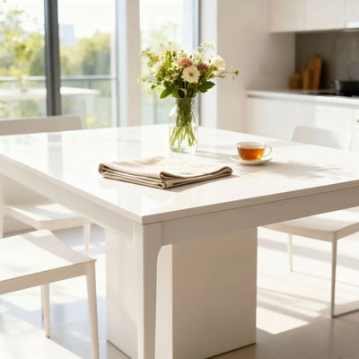 Arti casa nappe 150x240 cm - nappe - nappe mélange de matières polyester coton - nappe pour table à manger - design uni - beige
