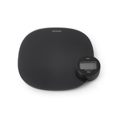Brabantia savoureux+ balance de cuisine numérique - aucune pile requise - gris foncé