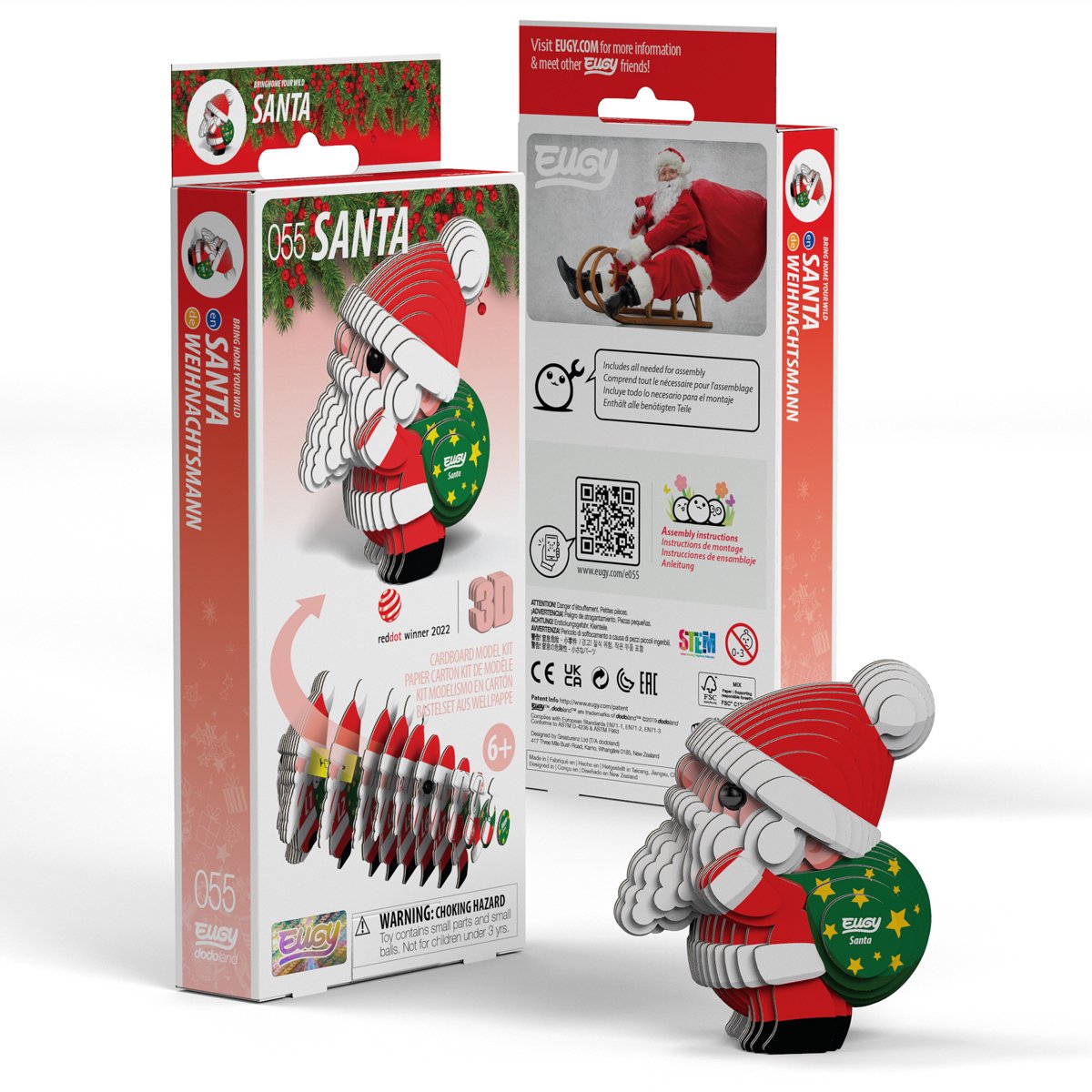 Puzzle 3D Eugy - Père Noël - Figurines de Noël - durable - collectionnez-les tous - 6 ans