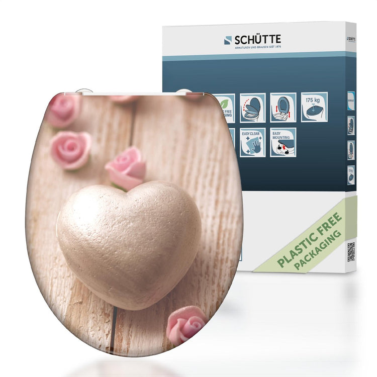 Schütte Schütte Toilet Selt avec Duroplast romantique à fermer avec imprimé