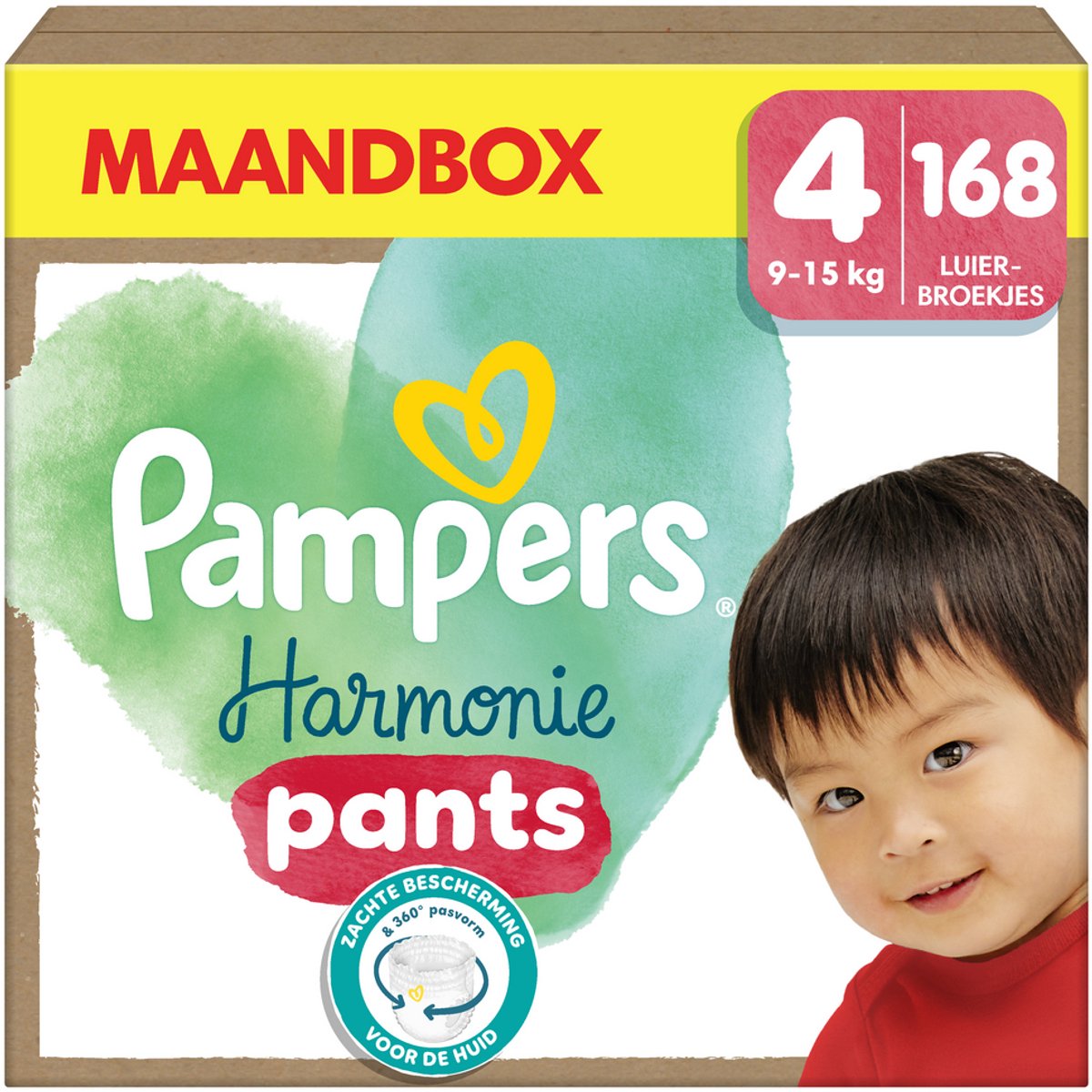 Pantalon Pampers Harmony taille 4, 168 pantalons à couches, 9kg-15kg