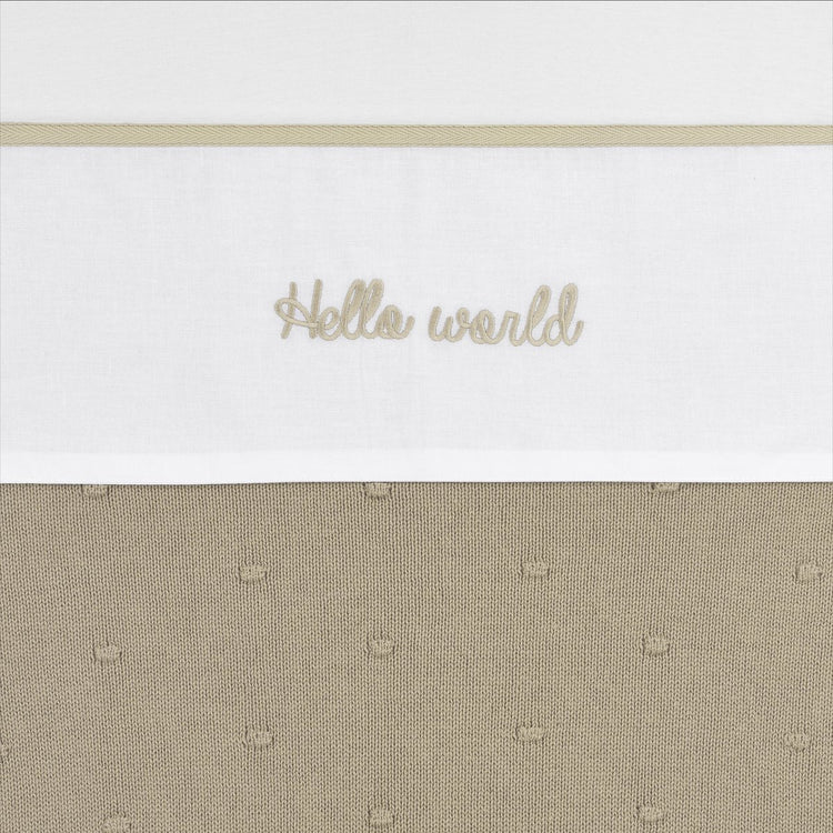 Drap de berceau Meyco baby hello world - sable - 75x100cm - 0,3 tog