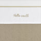 Drap de berceau Meyco baby hello world - sable - 75x100cm - 0,3 tog