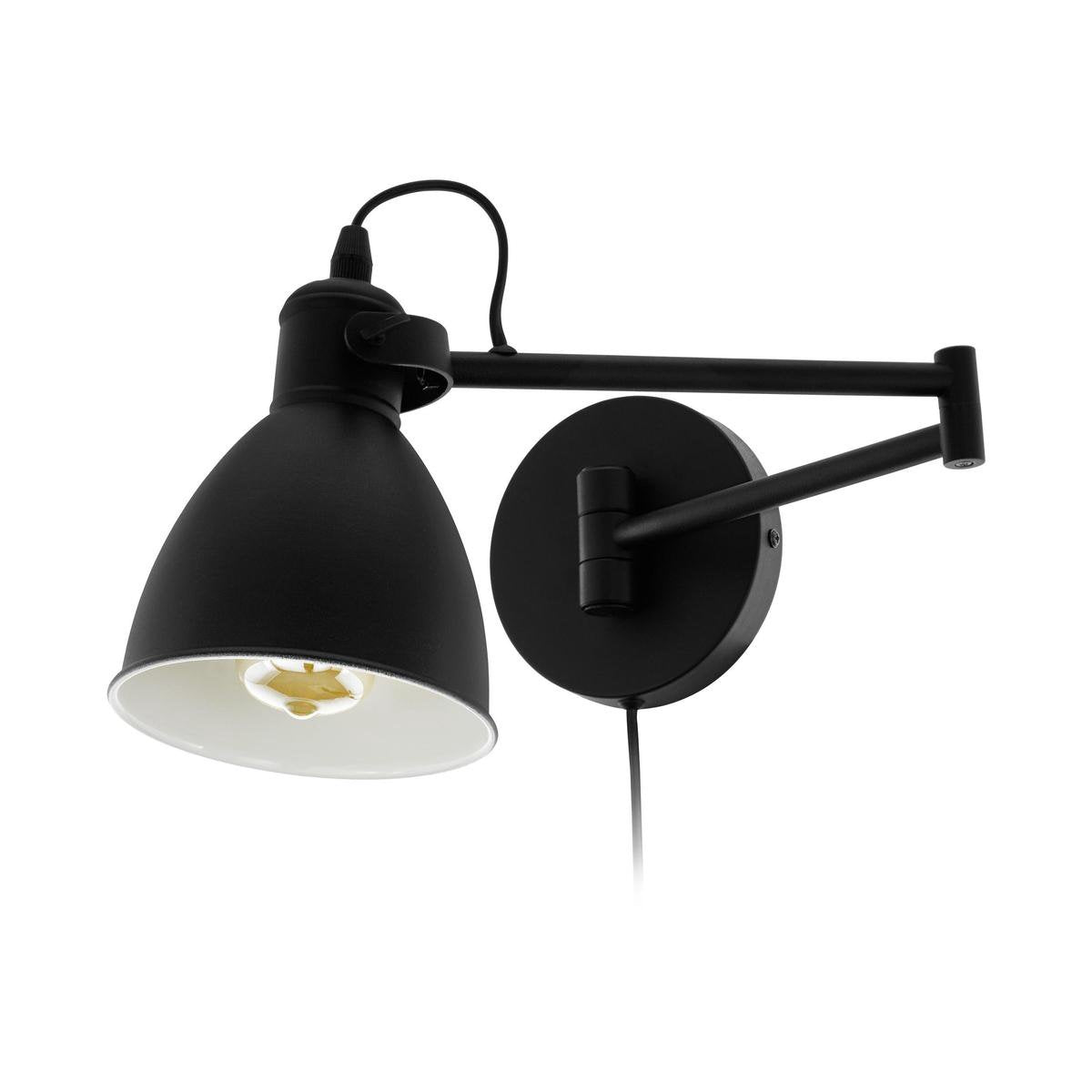 Applique Eglo san peri - e27 - 30 cm - noir
