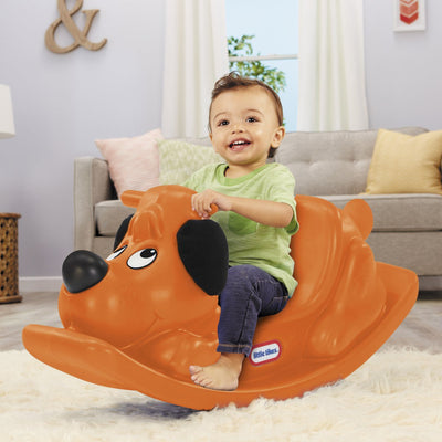 Little tikes - chiot à bascule - balançoire à bascule - balançoire pour intérieur et extérieur - orange