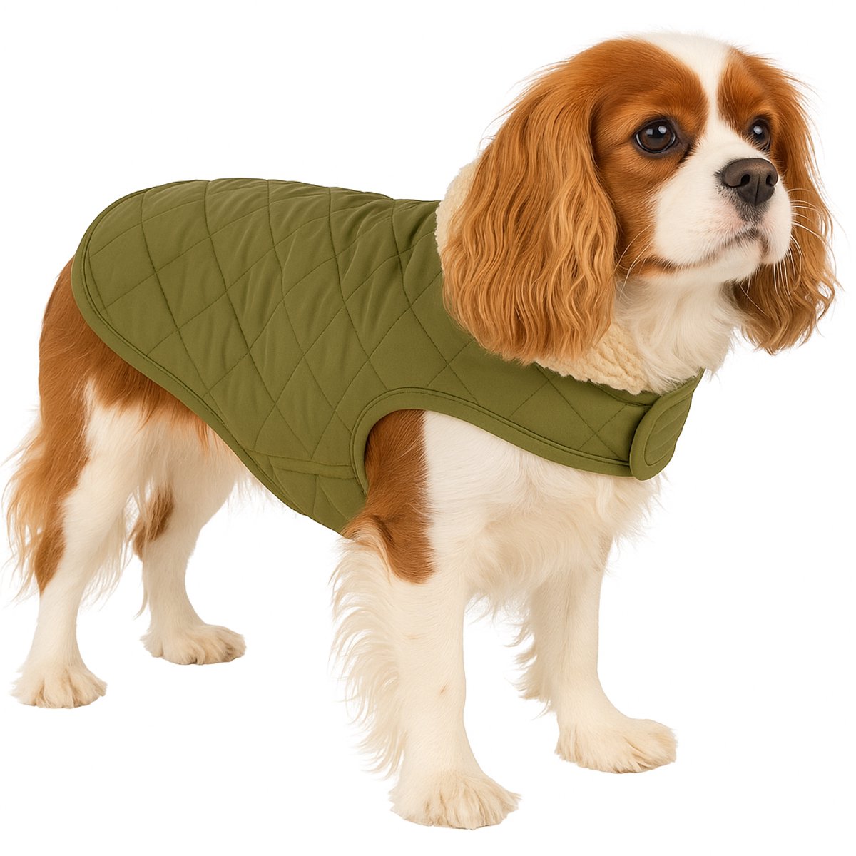 Manteau pour chien Flamingo – Bonnie – manteau pour chien – vestes d'hiver pour chien – manteau imperméable pour chien – 40 cm – a:40cm b:34-40cm c:54-60cm – vert