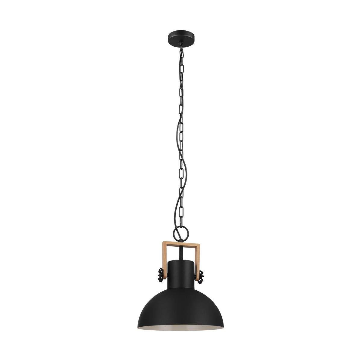 Suspension Eglo lubenham / ø30 cm - E27 - bois noir