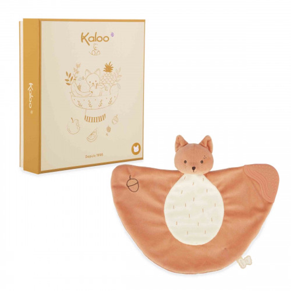 Kaloo grignoti - jouet de dentition - peluche - écureuil