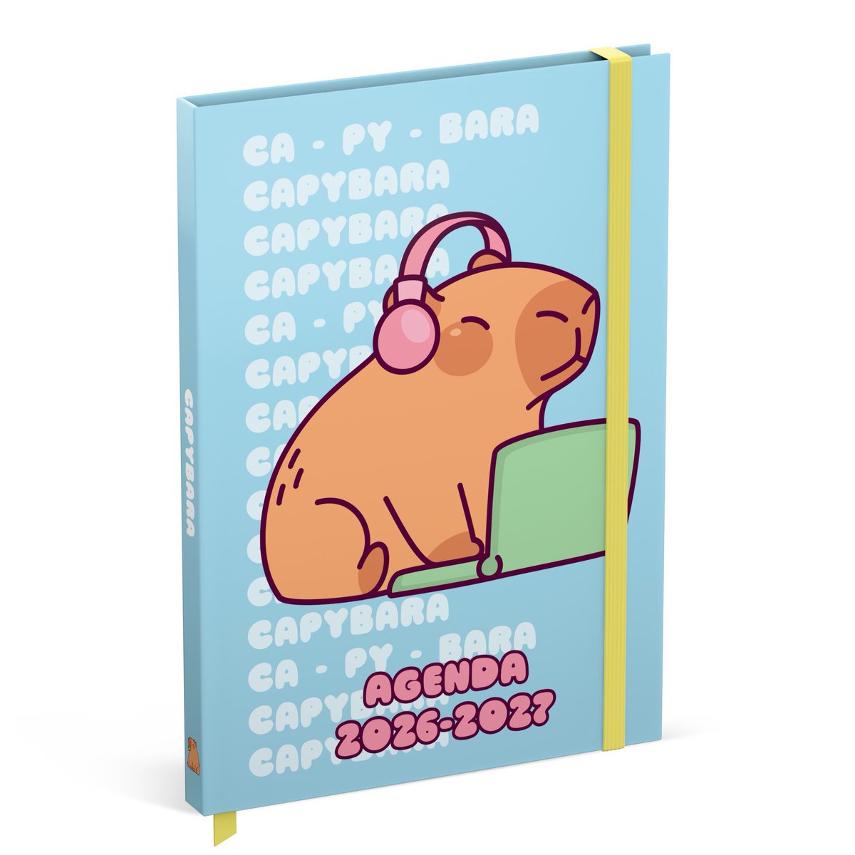 Agenda Capybara lannoo - agenda scolaire 2026-2027 - format a5 - - bleu clair