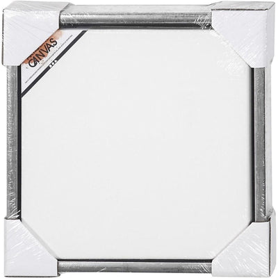 Toile d'entreprise Creativ avec cadre, dim. 20x20 cm, 360 gr, argent antique, blanc, 1 pièce