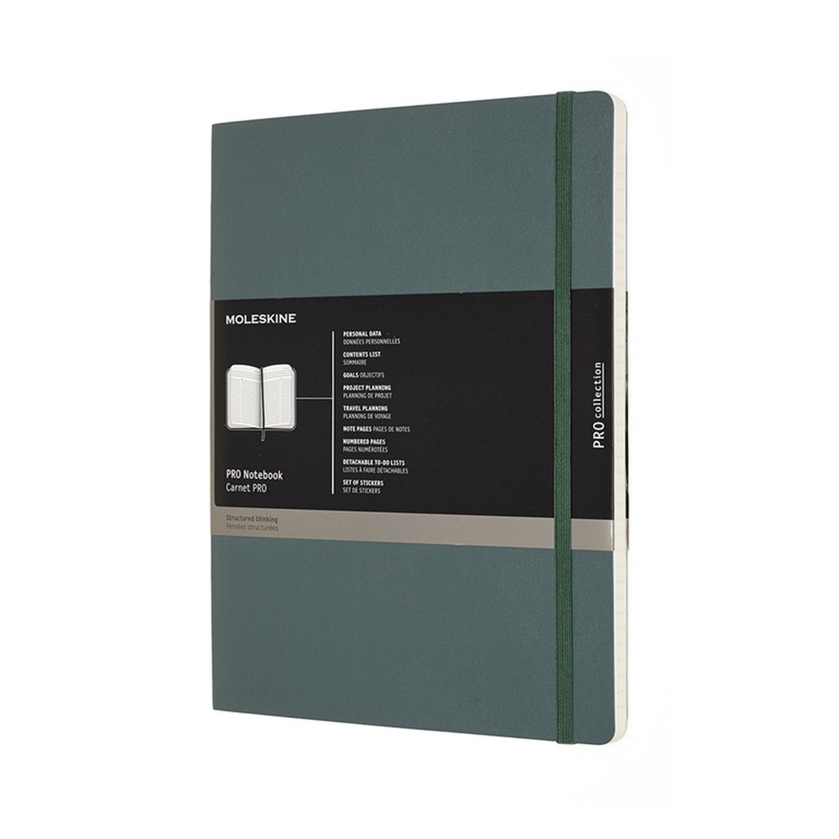 Carnet professionnel Moleskine - extra large - couverture souple - vert forêt