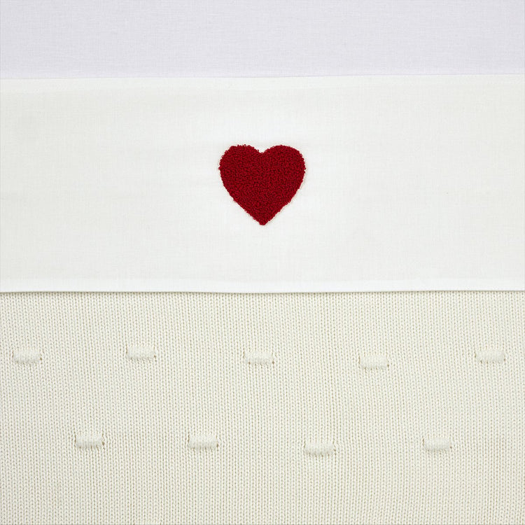 Drap de berceau Meyco baby sweet heart - rouge - 100x150cm - 0,3 tog
