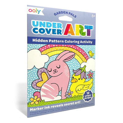 Ooly - undercover art - 12 pages à colorier avec motifs cachés - Copains de jardin