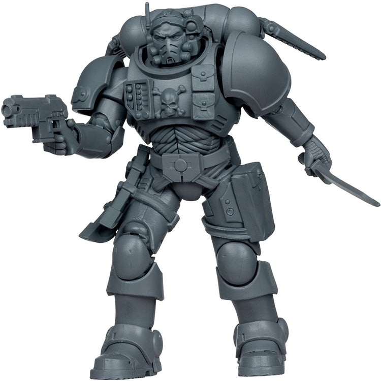 Mcfarlane Toys Warhammer 40,000 - figurine de jeu - lieutenant en armure phobos (outremers) 18 cm