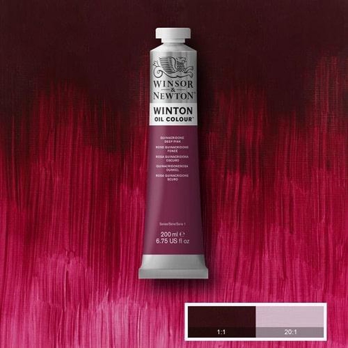Winsor Newton Winton huile couleur 200 ml - quinacridone rose foncé 250