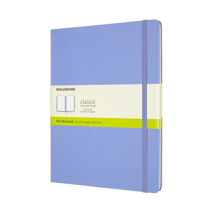 Carnet classique Moleskine - extra large - couverture rigide - vierge - bleu hortensia