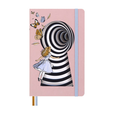 Moleskine édition limitée - les aventures d'Alice au pays des merveilles - grand carnet - couverture rigide - ligné