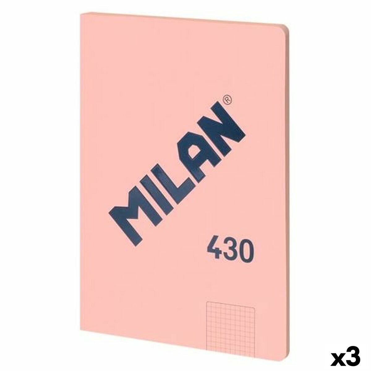 Carnet Milan série 1918 rose a4 48 feuilles (3 pièces)