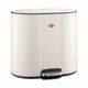Wesco multicollector 3 poubelle tri des déchets (1x25 litres, 2x12 litres) | 49 litres | métal - sable mat | poubelle à pédale avec fermeture amortie et filtre anti-odeurs