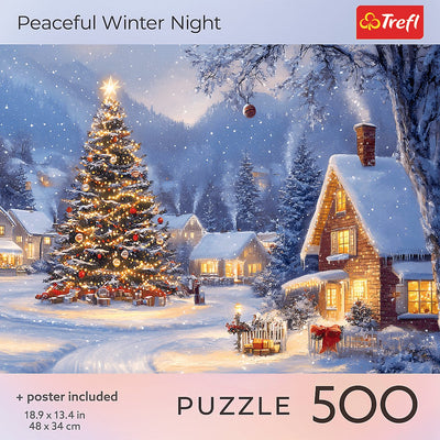 Trefl puzzle 500 pièces Noël nuit d'hiver adultes.