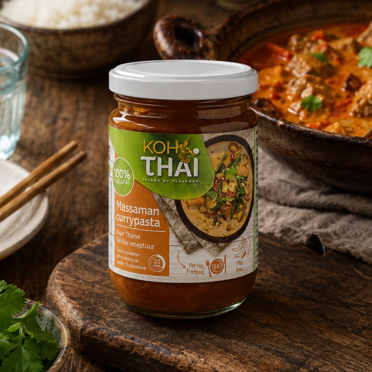 Pâte de curry massaman Koh thai 6 x 225 grammes