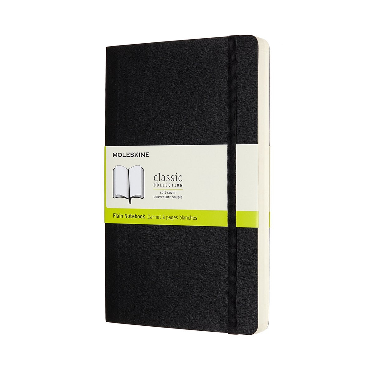 Carnet classique Moleskine - étendu - grand - couverture souple - vierge - noir