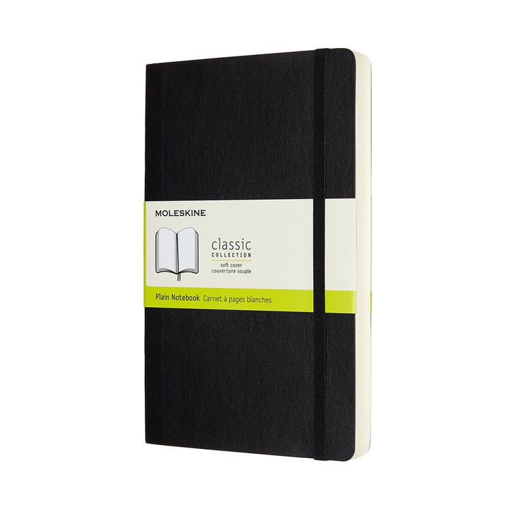 Carnet classique Moleskine - étendu - grand - couverture souple - vierge - noir