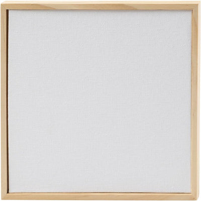 Panneau de toile Creativ company avec cadre, dim. 15,8x15,8 cm, 280 gr, blanc, 10 pièces 1 boîte