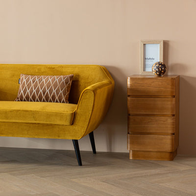 Woood fejo commode table de chevet - mdf - marron - 70x40x34
