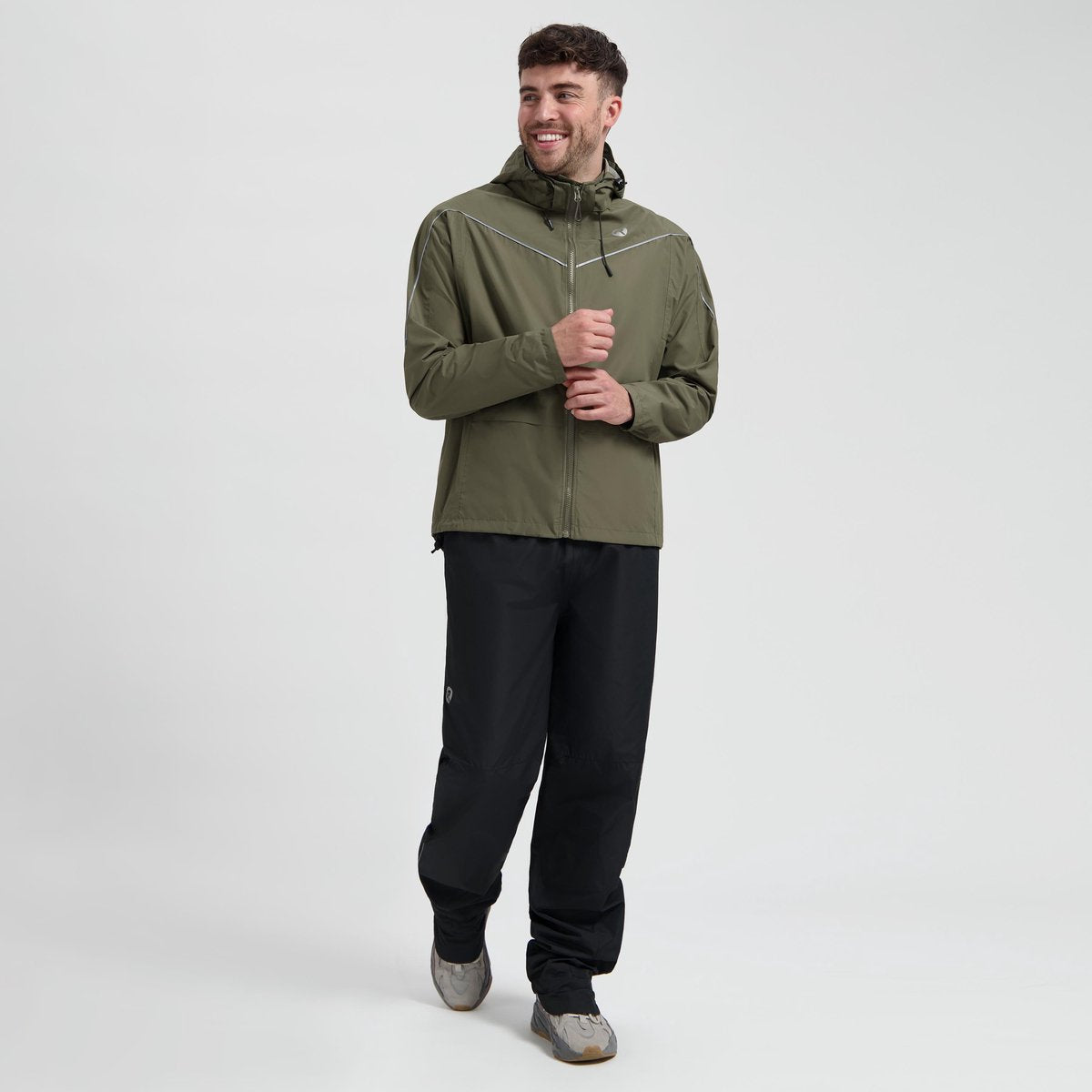 Rogelli combinaison de pluie essentielle pour banlieue - imperméable - vert armée - xxl