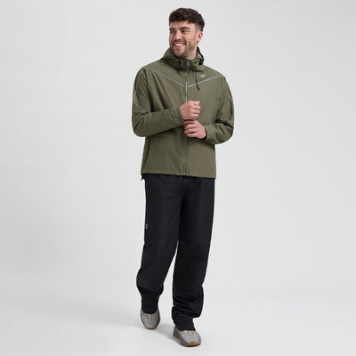 Rogelli combinaison de pluie essentielle pour banlieue - imperméable - vert armée - xxl