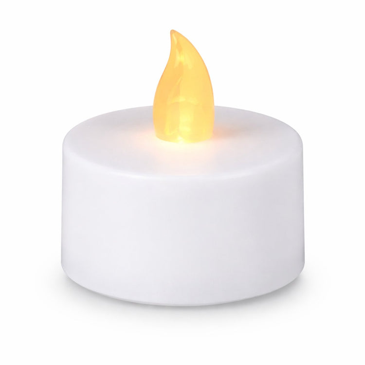 Arti casa Bougies chauffe-plat LED 8 pièces - Bougies chauffe-plat LED vacillantes sur batterie - Bougies chauffe-plat sans flamme nue - ø3,7 cm - blanc