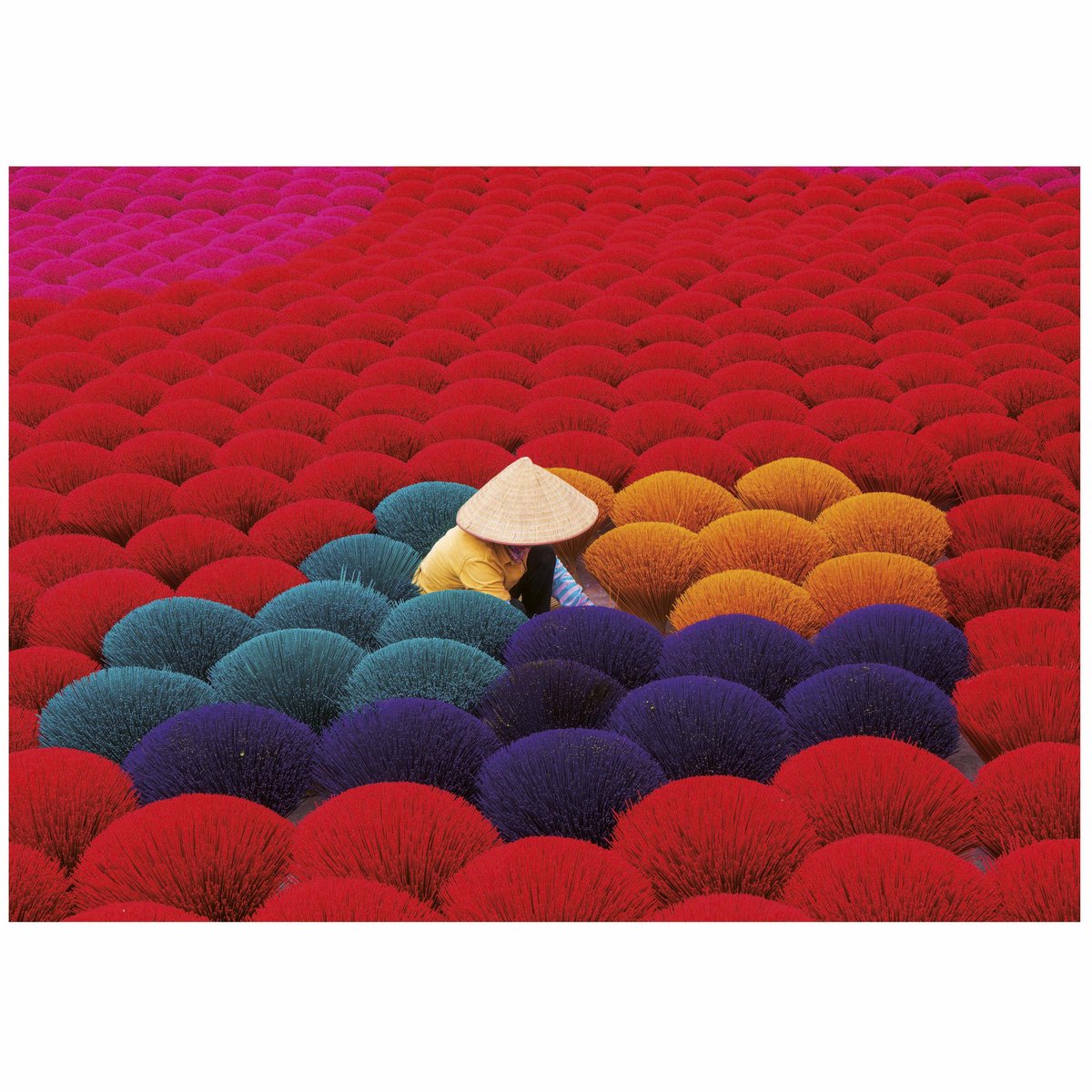 Educa puzzle encens village vietnam 1000 pièces colorées.
