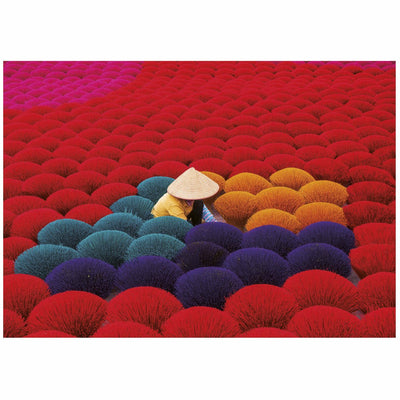 Educa puzzle encens village vietnam 1000 pièces colorées.