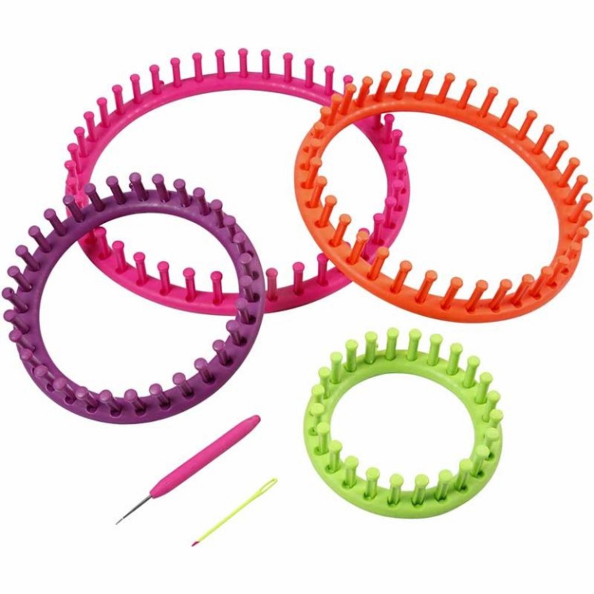Métier à tricoter Creativ company, d 12-17-22-27 cm, 1 jeu