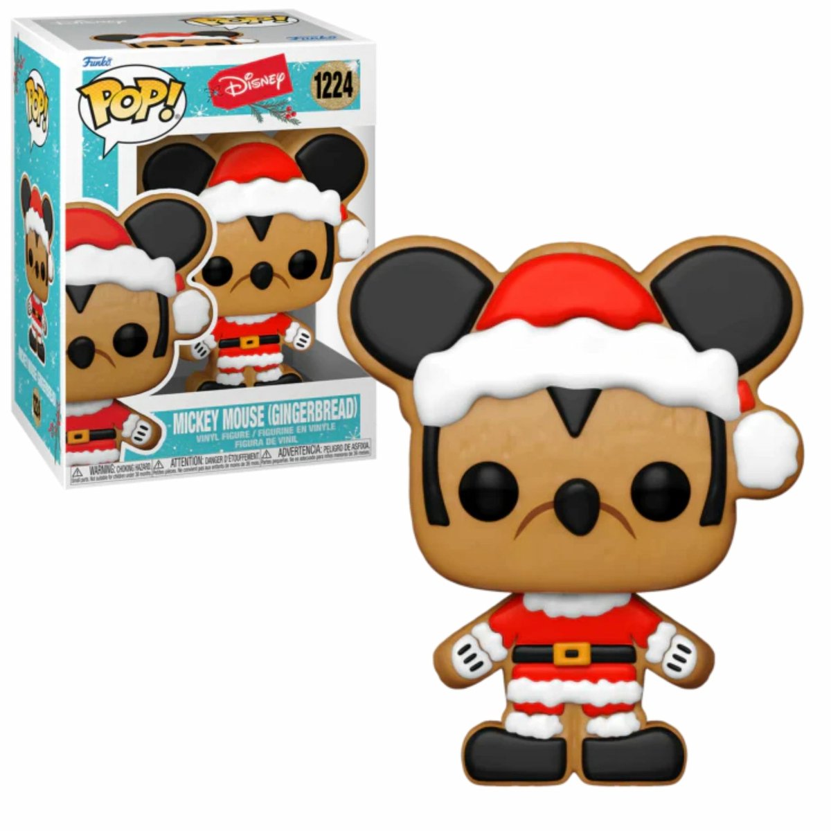 Funko mickey mouse - vacances disney 2022 pop ! héros père Noël mickey figurine de collection 9 cm - multicolore