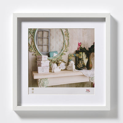 Walther Stockholm - cadre en bois mdf - format photo 40x40 cm - blanc