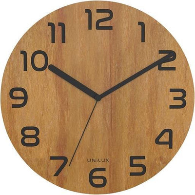 Unilux palma - horloge murale - bambou noir