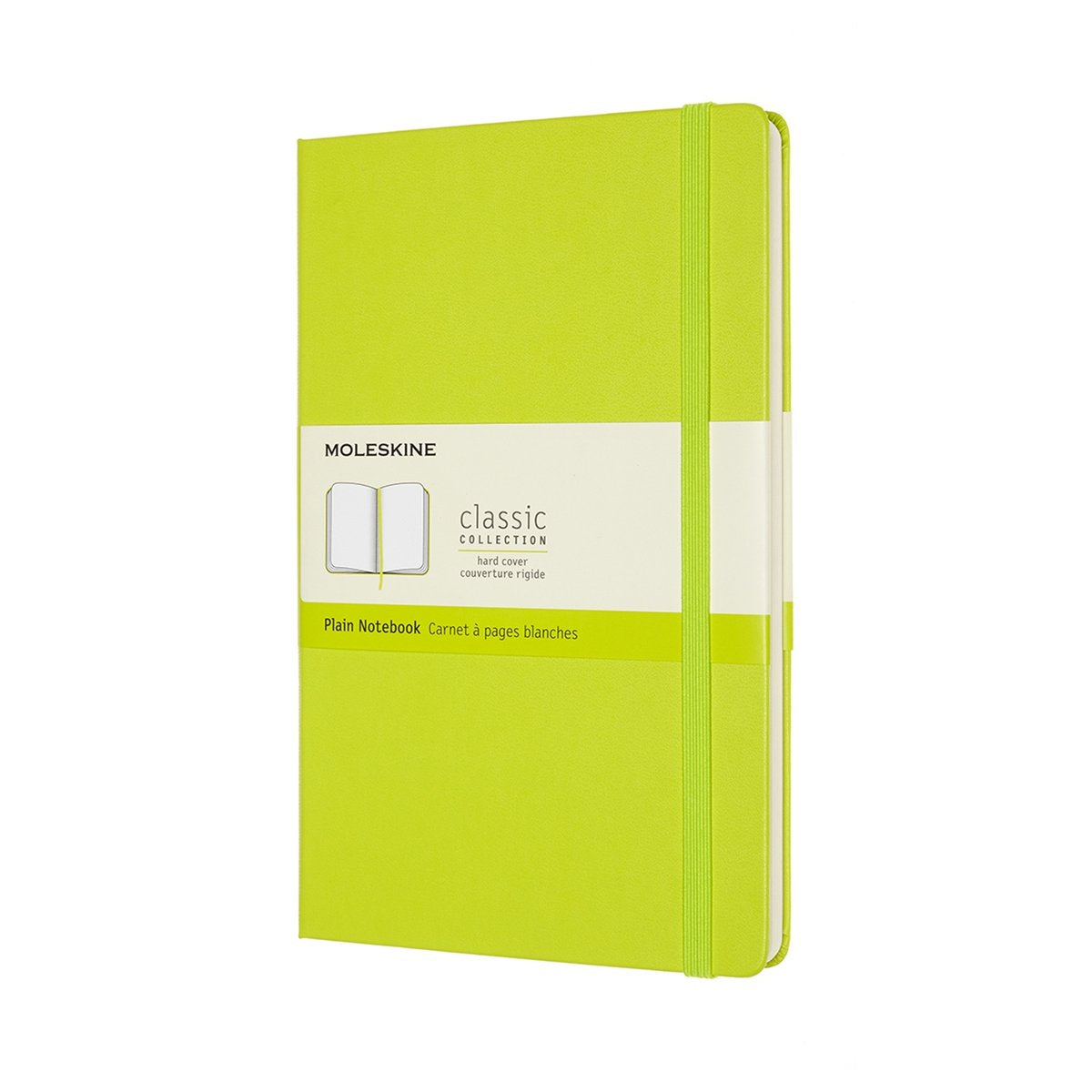Carnet classique Moleskine - grand - couverture rigide - vierge - vert citron