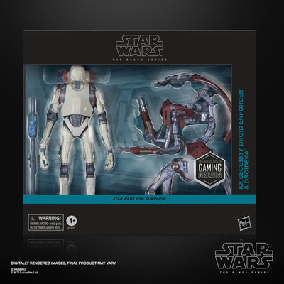 Star Wars The Black Series KX Security Droid Enforcer et Droideka, ensemble de figurines d'action (15 cm)