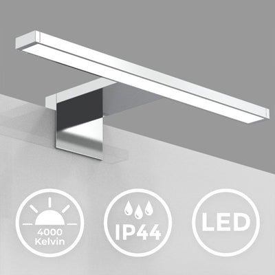 B.K. lumière - lampe miroir LED - éclairage miroir salle de bain - lumière blanc neutre 4 000k - 5w - 550 lm - l: 30cm