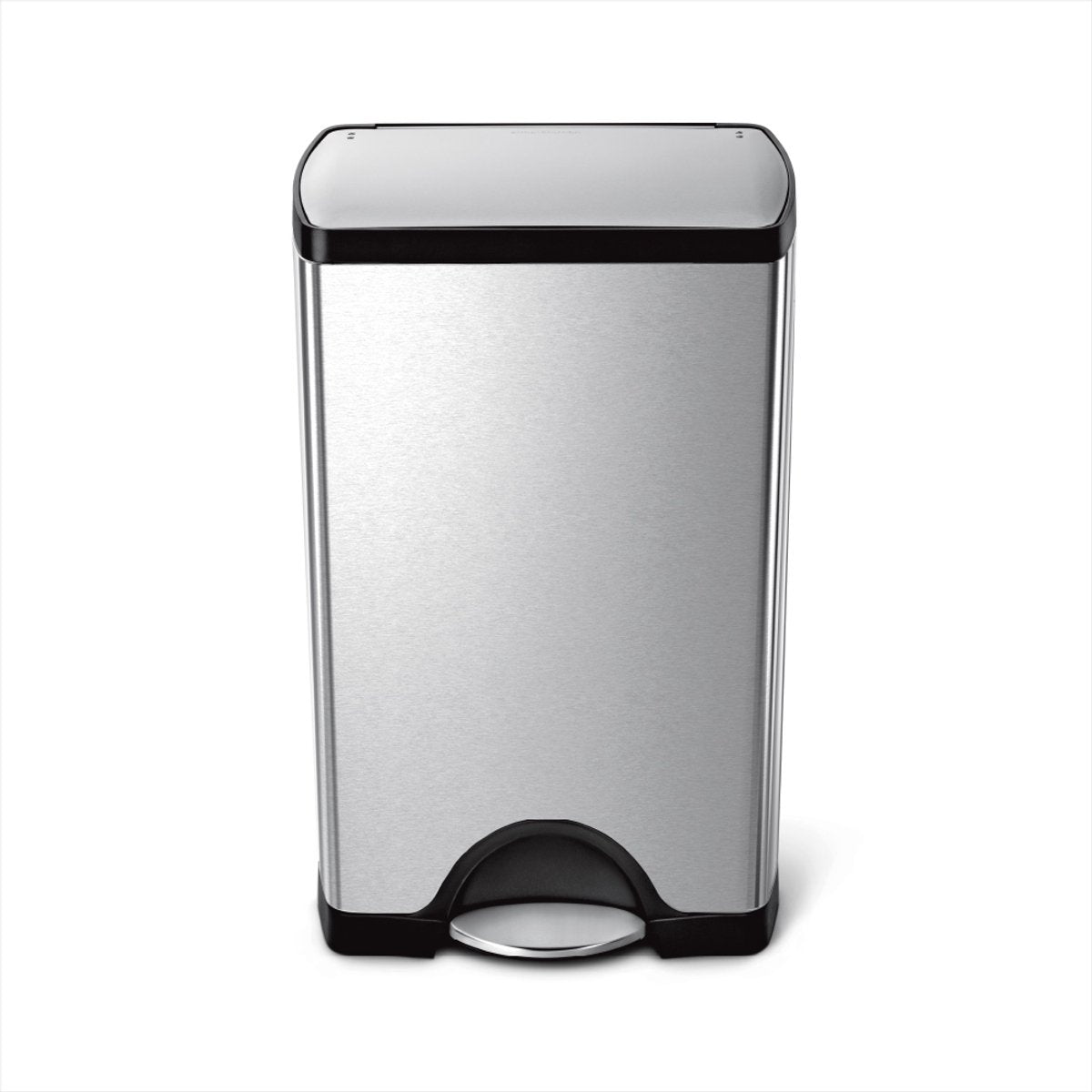 Poubelle à pédale rectangulaire classique Simplehuman - 38 litres - inox brossé
