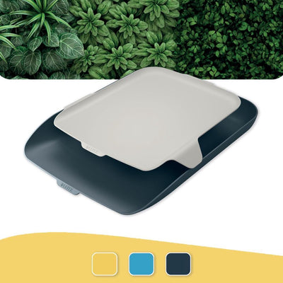 Corbeille à courrier confortable Leitz avec organisateur pour bureau - corbeilles à courrier pour formats A4 et C4 - idéale pour le travail à domicile - gris velours