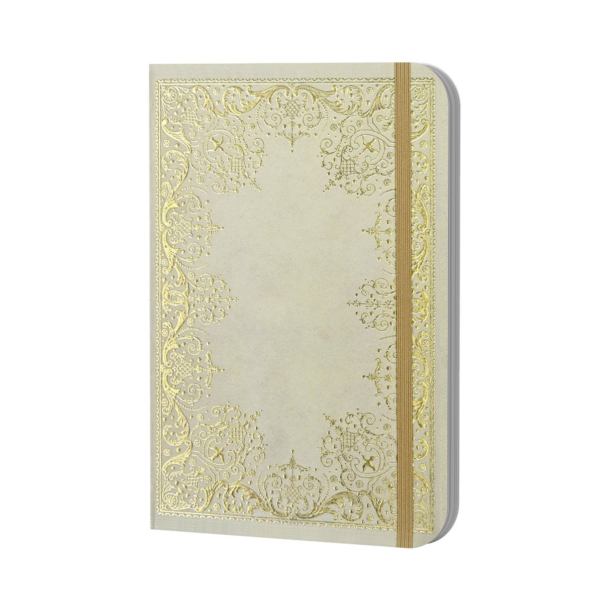 Carnet compact Peter Pauper ivoire doré