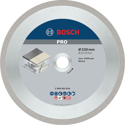 Bosch - disque à tronçonner diamanté idéal pour la céramique 230 x 22,23 x 2,4 x 10 mm
