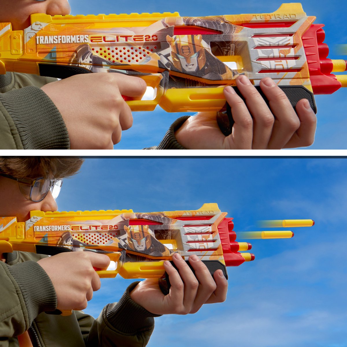 Nerf Transformers - Blaster à fléchettes bourdon